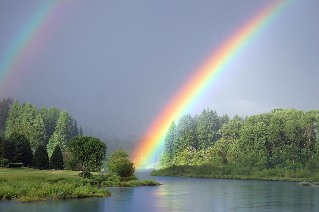 Regenboog - vierde of spirituele auralaag